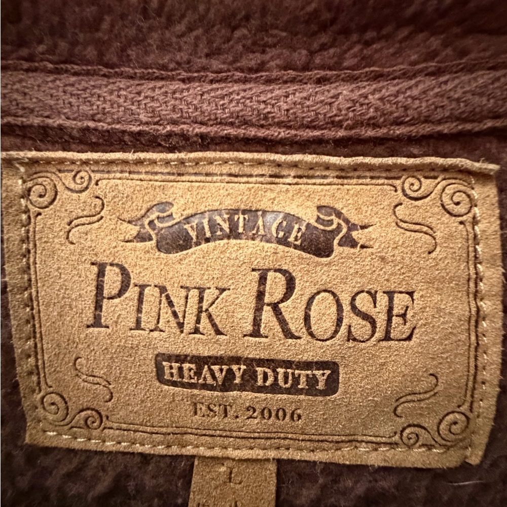 Pink Rose Teddy Sherpa Jacket in Rust/Rose Color - Picture 3 of 3